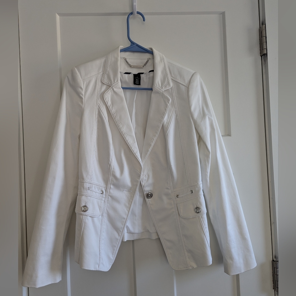 WHBM Ladies Size 4 White Blazer